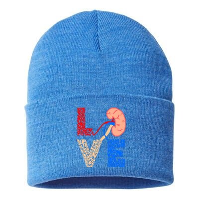 Kidney Organ Donation Love Dialysis Patients Nurse Nursing Gift Sustainable Knit Beanie