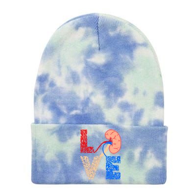 Kidney Organ Donation Love Dialysis Patients Nurse Nursing Gift Tie Dye 12in Knit Beanie