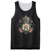 Khamsah Or Flower Hand Of Fatima On Floral Hamsa Hand Mesh Reversible Basketball Jersey Tank