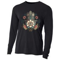 Khamsah Or Flower Hand Of Fatima On Floral Hamsa Hand Cooling Performance Long Sleeve Crew