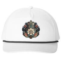 Khamsah Or Flower Hand Of Fatima On Floral Hamsa Hand Snapback Five-Panel Rope Hat