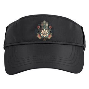 Khamsah Or Flower Hand Of Fatima On Floral Hamsa Hand Adult Drive Performance Visor