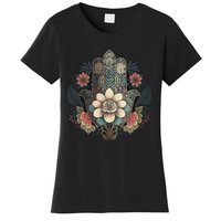 Khamsah Or Flower Hand Of Fatima On Floral Hamsa Hand Women's T-Shirt