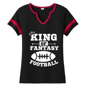 King Of Fantasy Football/ Funny Fantasy Football Ladies Halftime Notch Neck Tee