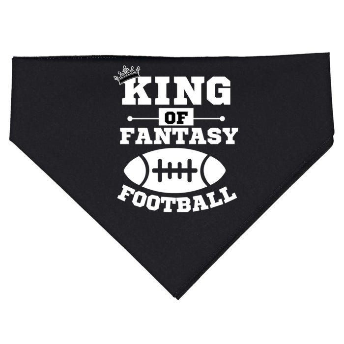 King Of Fantasy Football/ Funny Fantasy Football USA-Made Doggie Bandana