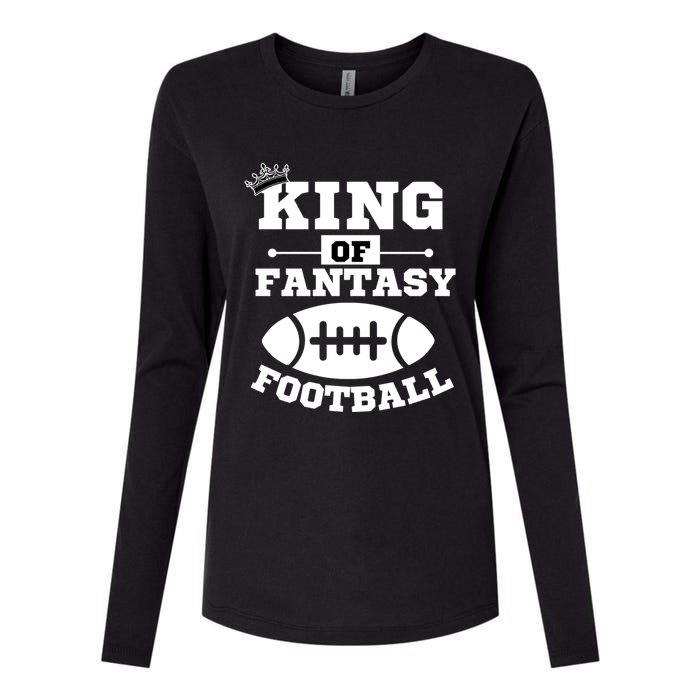 King Of Fantasy Football/ Funny Fantasy Football Womens Cotton Relaxed Long Sleeve T-Shirt