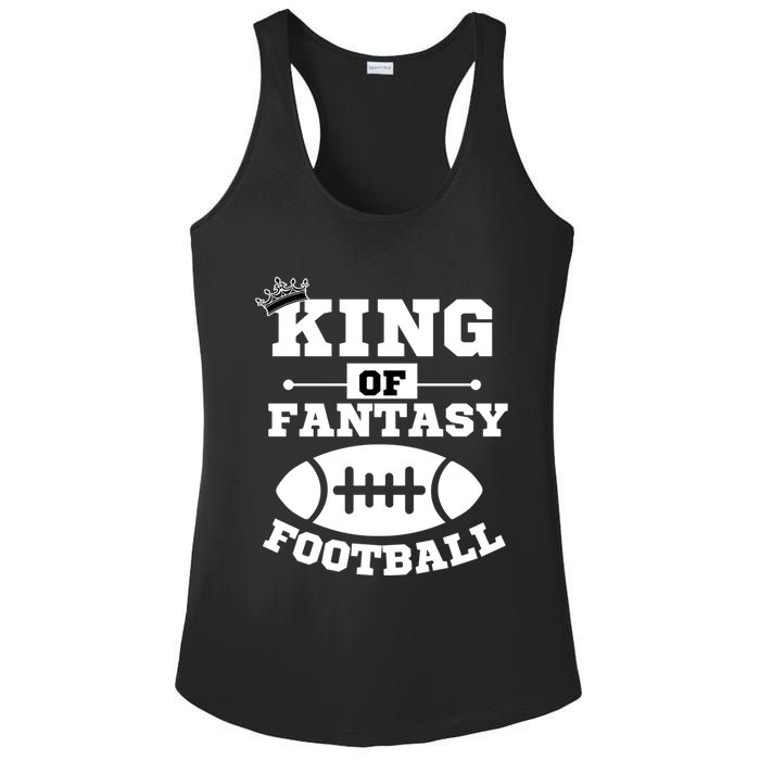 King Of Fantasy Football/ Funny Fantasy Football Ladies PosiCharge Competitor Racerback Tank