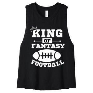 King Of Fantasy Football/ Funny Fantasy Football Women's Racerback Cropped Tank