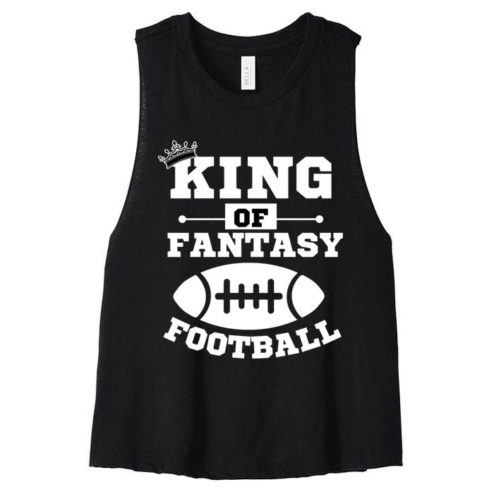 King Of Fantasy Football/ Funny Fantasy Football Women's Racerback Cropped Tank