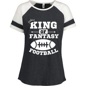 King Of Fantasy Football/ Funny Fantasy Football Enza Ladies Jersey Colorblock Tee