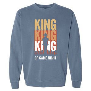 King Of Game Night Gift Garment-Dyed Sweatshirt