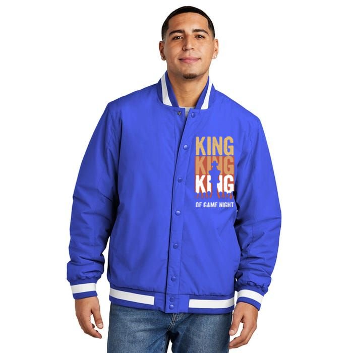 King Of Game Night Gift Insulated Varsity Jacket