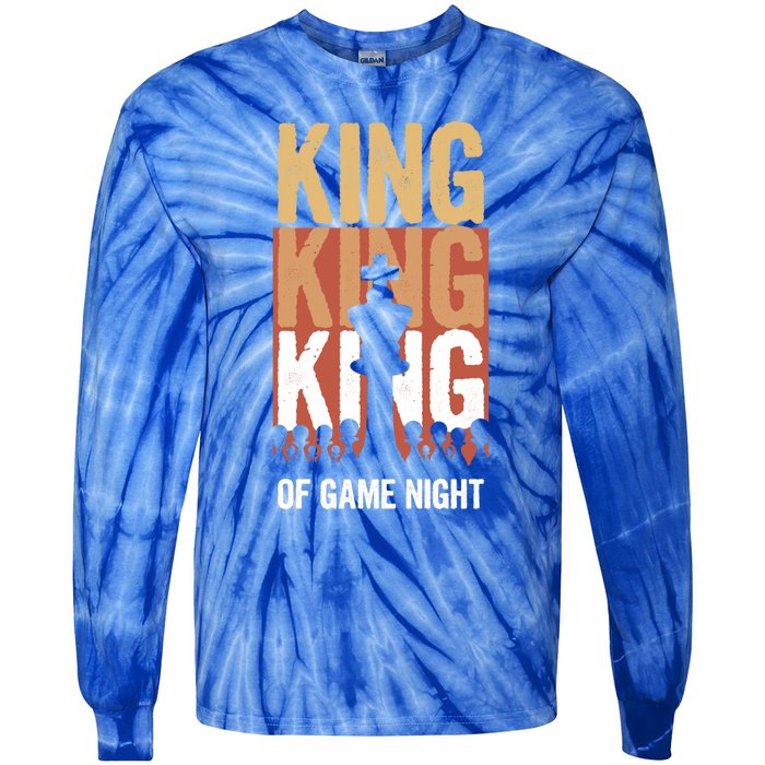 King Of Game Night Gift Tie-Dye Long Sleeve Shirt