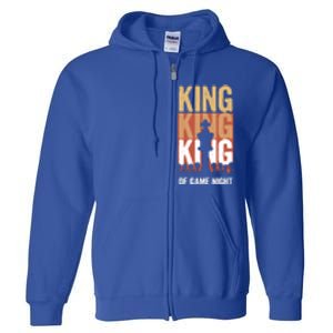 King Of Game Night Gift Full Zip Hoodie