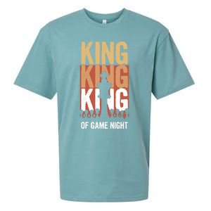 King Of Game Night Gift Sueded Cloud Jersey T-Shirt