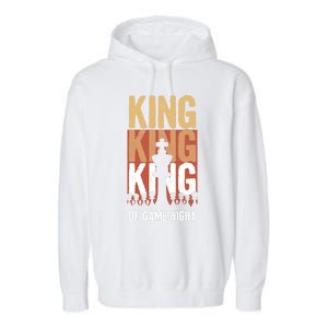 King Of Game Night Gift Garment-Dyed Fleece Hoodie