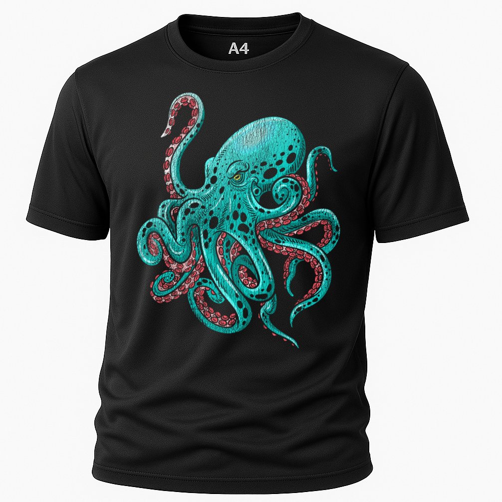 Kraken Octopus Gift Cooling Performance Crew T-Shirt