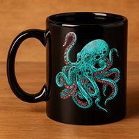 Kraken Octopus Gift 11oz C Handle Ceramic Mug