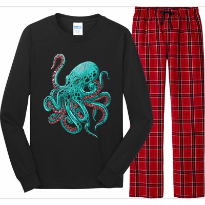 Kraken Octopus Gift Long Sleeve Pajama Set