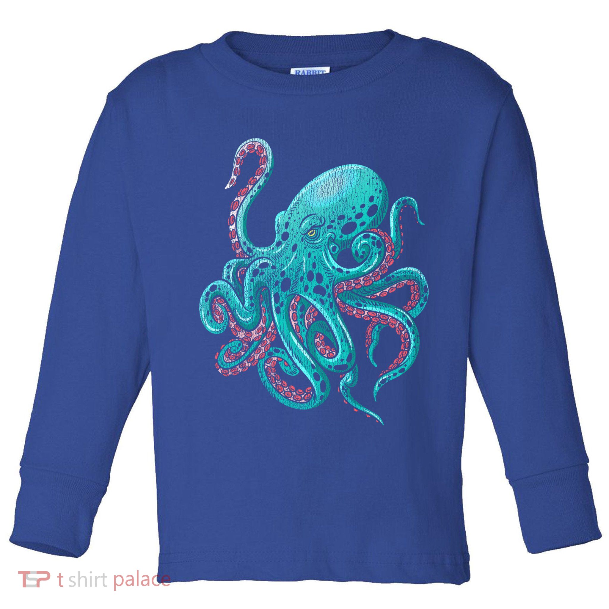 Kraken Octopus Gift Toddler Long Sleeve Shirt