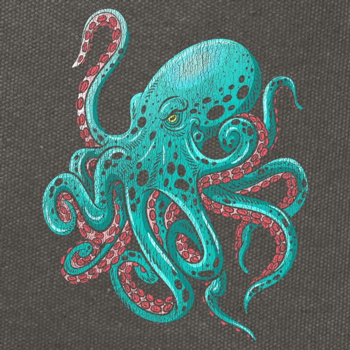 Kraken Octopus Gift Cotton Canvas Backpack
