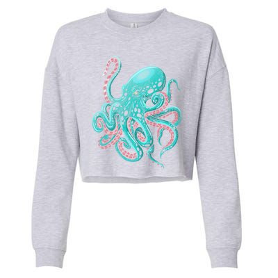 Kraken Octopus Gift Cropped Pullover Crew