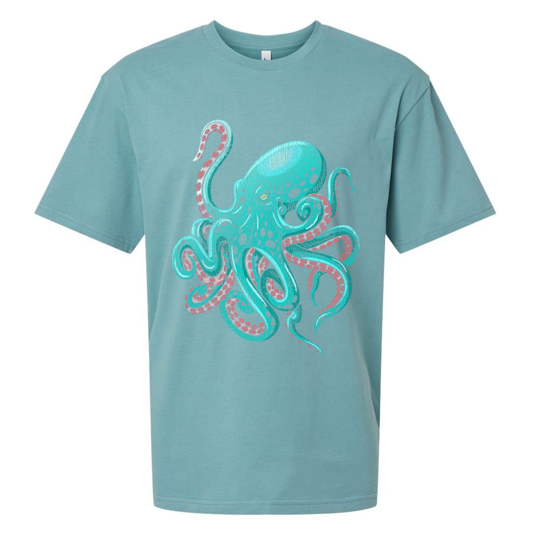Kraken Octopus Gift Sueded Cloud Jersey T-Shirt