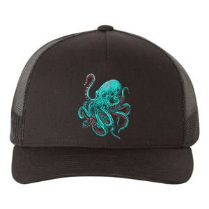 Kraken Octopus Gift Yupoong Adult 5-Panel Trucker Hat