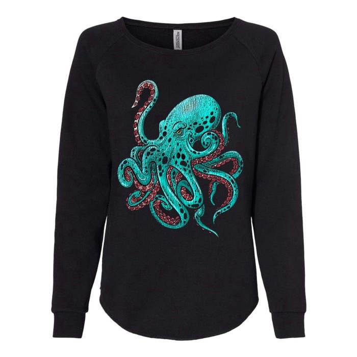 Kraken Octopus Gift Womens California Wash Sweatshirt