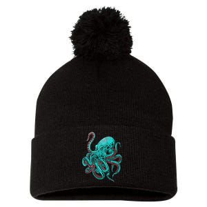 Kraken Octopus Gift Pom Pom 12in Knit Beanie