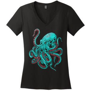 Kraken Octopus Gift Women's V-Neck T-Shirt