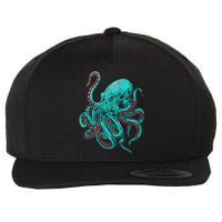 Kraken Octopus Gift Wool Snapback Cap