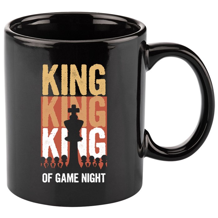 King Of Game Night Funny Gift 11oz C Handle Ceramic Mug