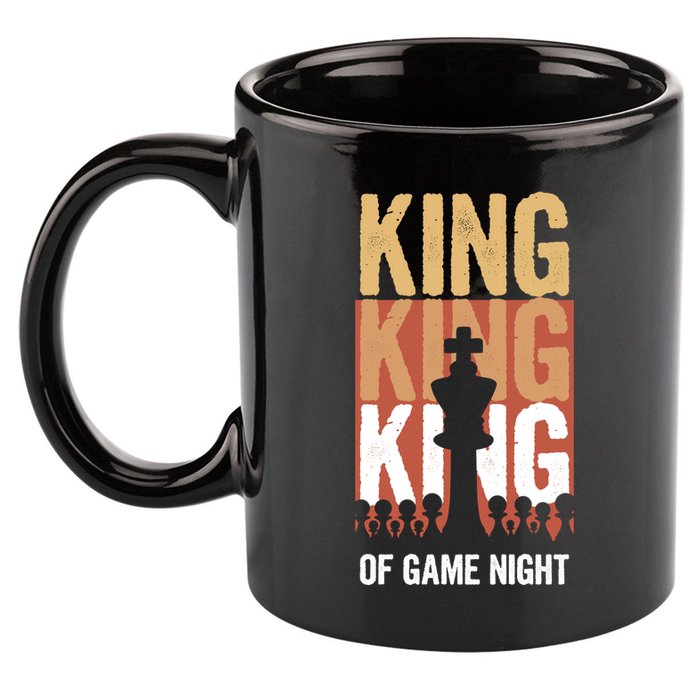 King Of Game Night Funny Gift 11oz C Handle Ceramic Mug