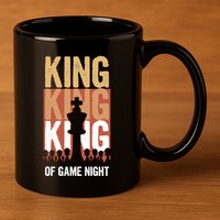 King Of Game Night Funny Gift 11oz C Handle Ceramic Mug