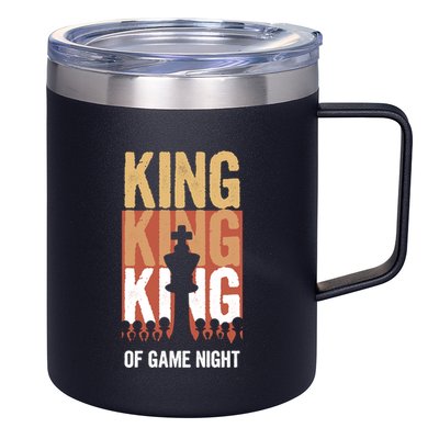 King Of Game Night Funny Gift 12oz Stainless Steel Coffee Mug