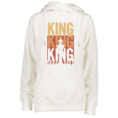 King Of Game Night Funny Gift Womens Funnel Neck Pullover Hood