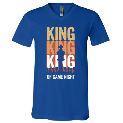 King Of Game Night Funny Gift V-Neck T-Shirt