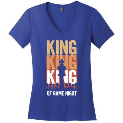 King Of Game Night Funny Gift Women's V-Neck T-Shirt