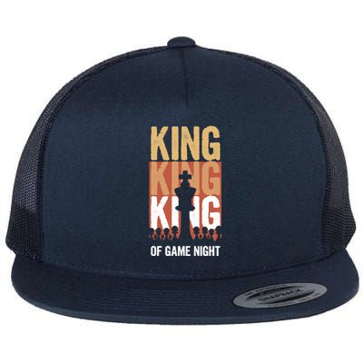 King Of Game Night Funny Gift Flat Bill Trucker Hat