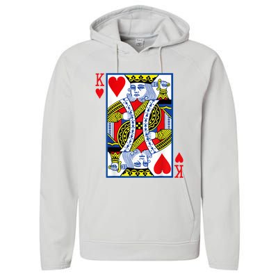 King Of Hearts Costume Playing Card Poker Performance Fleece Hoodie