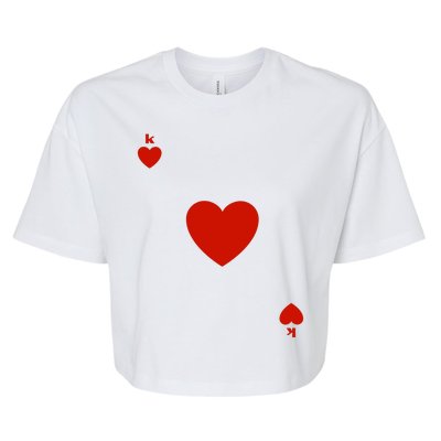 King Of Hearts Playing Card Poker Card Costume Bella+Canvas Jersey Crop Tee