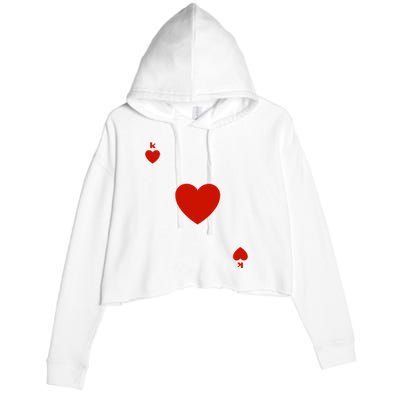 King Of Hearts Playing Card Poker Card Costume Crop Fleece Hoodie