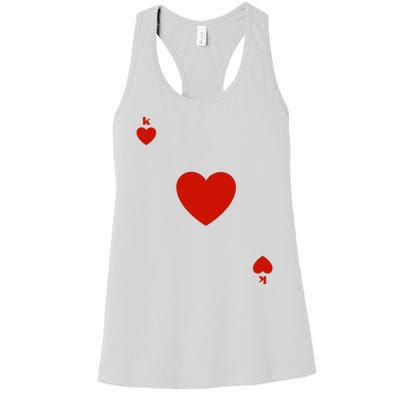 King Of Hearts Playing Card Poker Card Costume Women's Racerback Tank