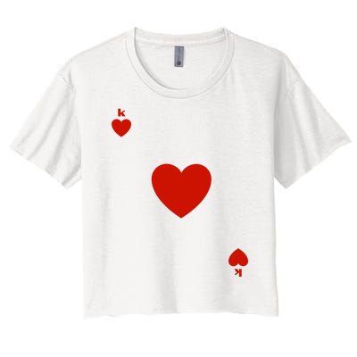 King Of Hearts Playing Card Poker Card Costume Women's Crop Top Tee