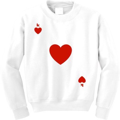 King Of Hearts Playing Card Poker Card Costume Kids Sweatshirt