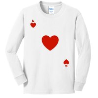 King Of Hearts Playing Card Poker Card Costume Kids Long Sleeve Shirt