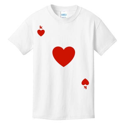 King Of Hearts Playing Card Poker Card Costume Kids T-Shirt