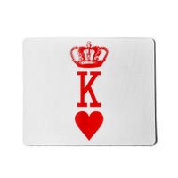 King Of Hearts Vintage Crown Engraving Card Mousepad