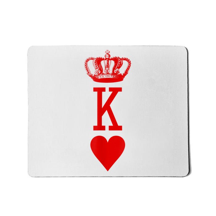 King Of Hearts Vintage Crown Engraving Card Mousepad